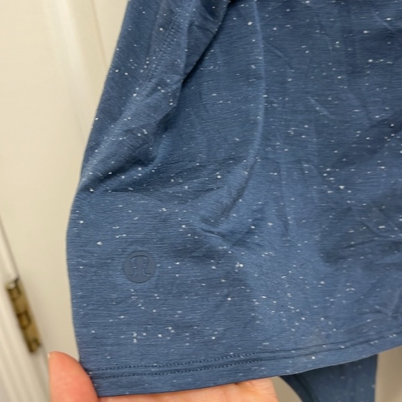 Lululemon Time to Restore Mock Neck Tie Tank | Size 4 Iron Blue / White - Picture 7 of 8